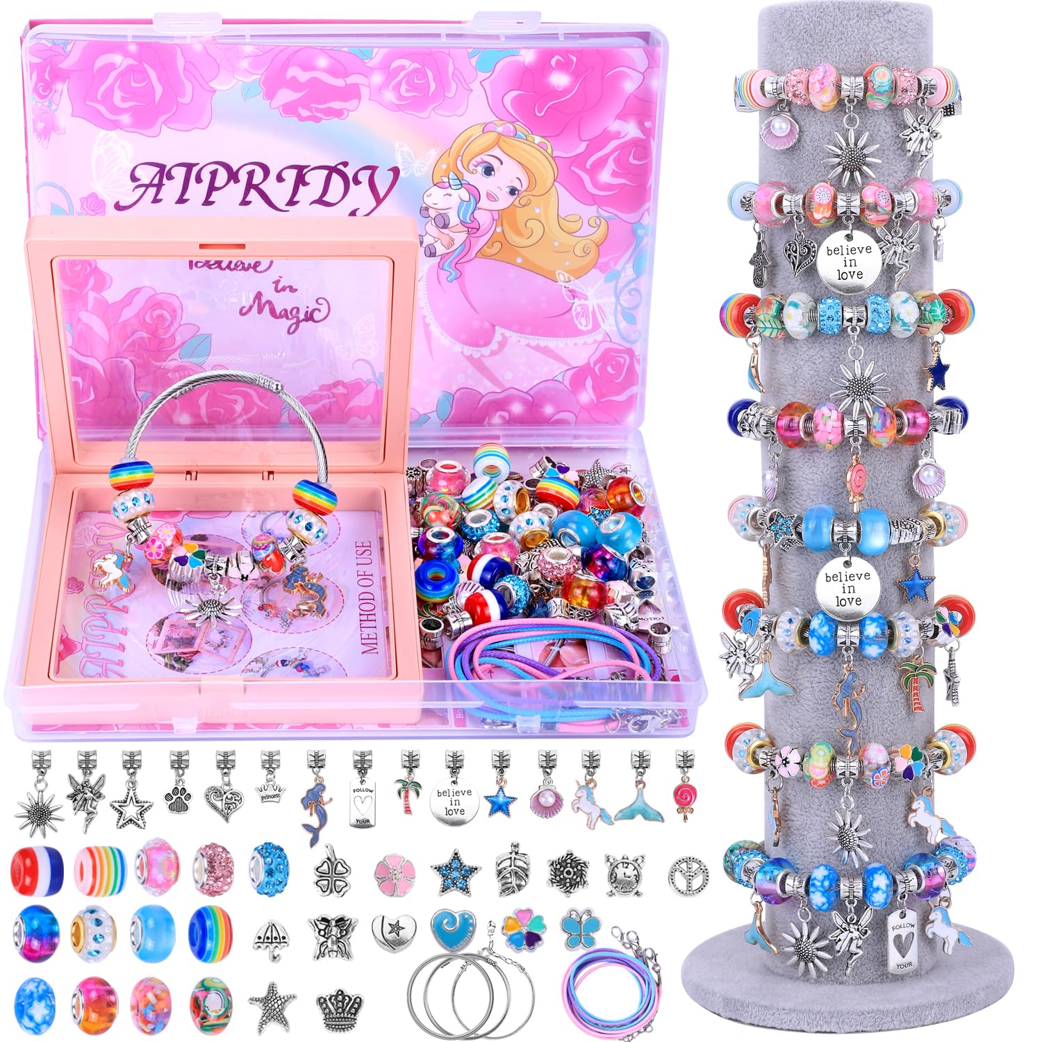 Amazon.com: AIPRIDY Charm Bracelet Making Kit,Unicorn Mermaid